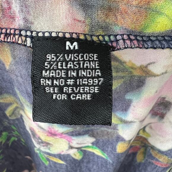 NWT Tolani Collection Blue Multi Floral Knit Collared Tiered Ruffle Maxi Dress M - Picture 8 of 9